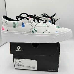 NWT Converse Skid Grip CVO Sneakers Unisex Archive Print - White Geometric 80’s